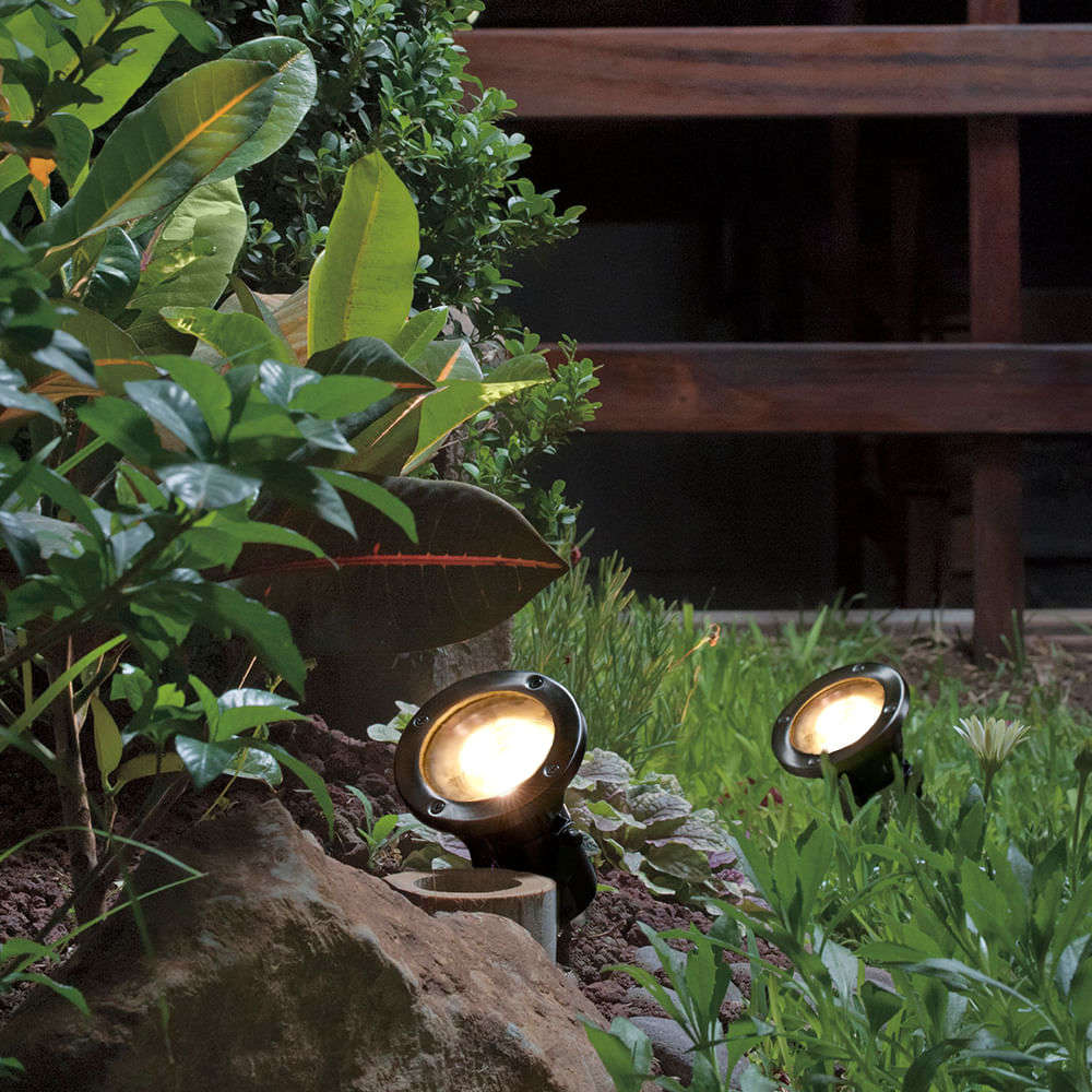 KIT DE 5 PIEZAS DE REFLECTOR LED DENIA TECNOLITE SUMERGIBLE DE BAJA PROFUNDIDAD 50W LUZ SUAVE CÁLIDA BASE GX5.3 NEGRO