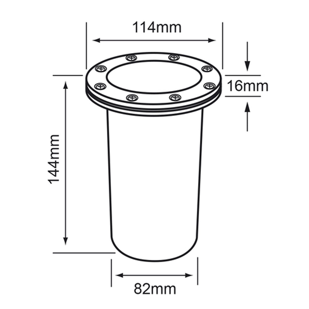 KIT DE 2 PIEZAS DE LÁMPARA DE EXTERIOR LED CONSTANZA I TECNOLITE DE PISO EMPOTRABLE 50W IP65 BASE E27 NO INCLUYE FOCO