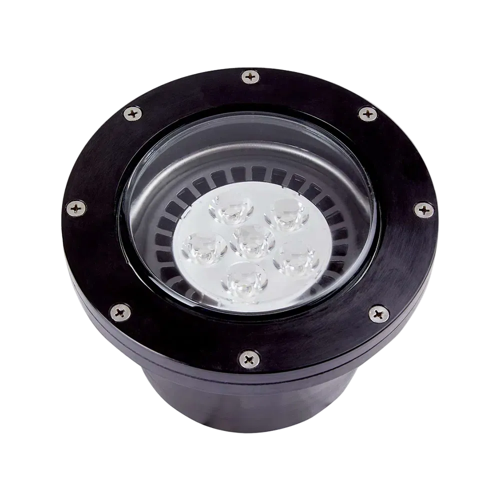 KIT DE 2 LAMPARAS DE EXTERIOR LED MODELO CUENCA PARA EMPOTRAR EN PISO 50W IP65 BASE G53 NO INCLUYE FOCO COLOR NEGRO TECNOLITE