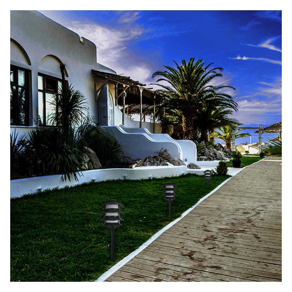 KIT DE 2 PIEZAS DE MINI POSTE ANTEQUERA TECNOLITE DE EXTERIOR PARA SOBREPONER IP44 BASE E27 VERDE