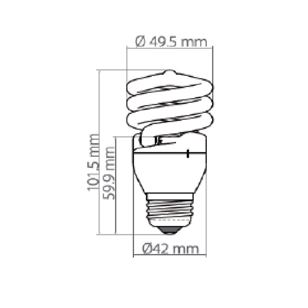 KIT DE 20 PIEZAS DE FOCO FLUORESCENTE TECNOLITE 13W LUZ DE DIA BASE E27