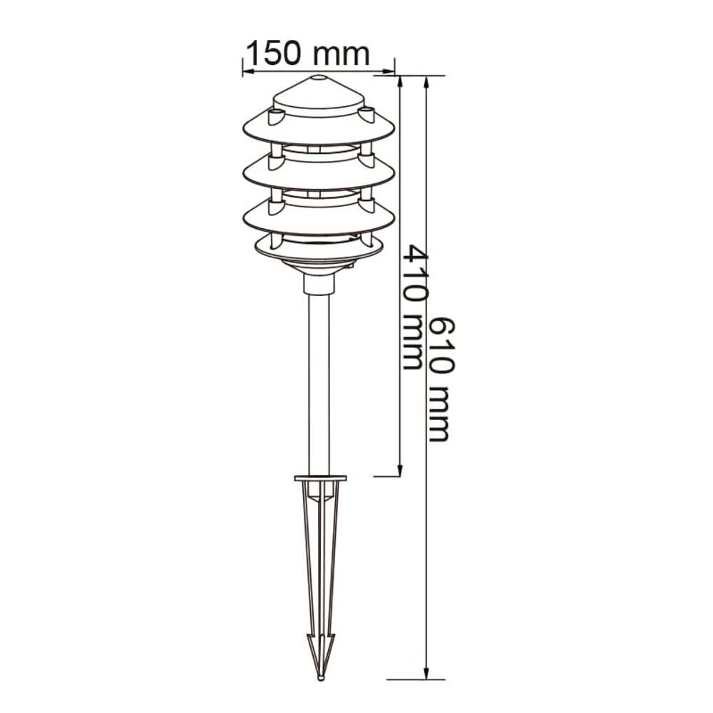 KIT DE 2 PIEZAS DE MINI POSTE ANTEQUERA I TECNOLITE DE EXTERIOR ESTACA IP44 BASE E27