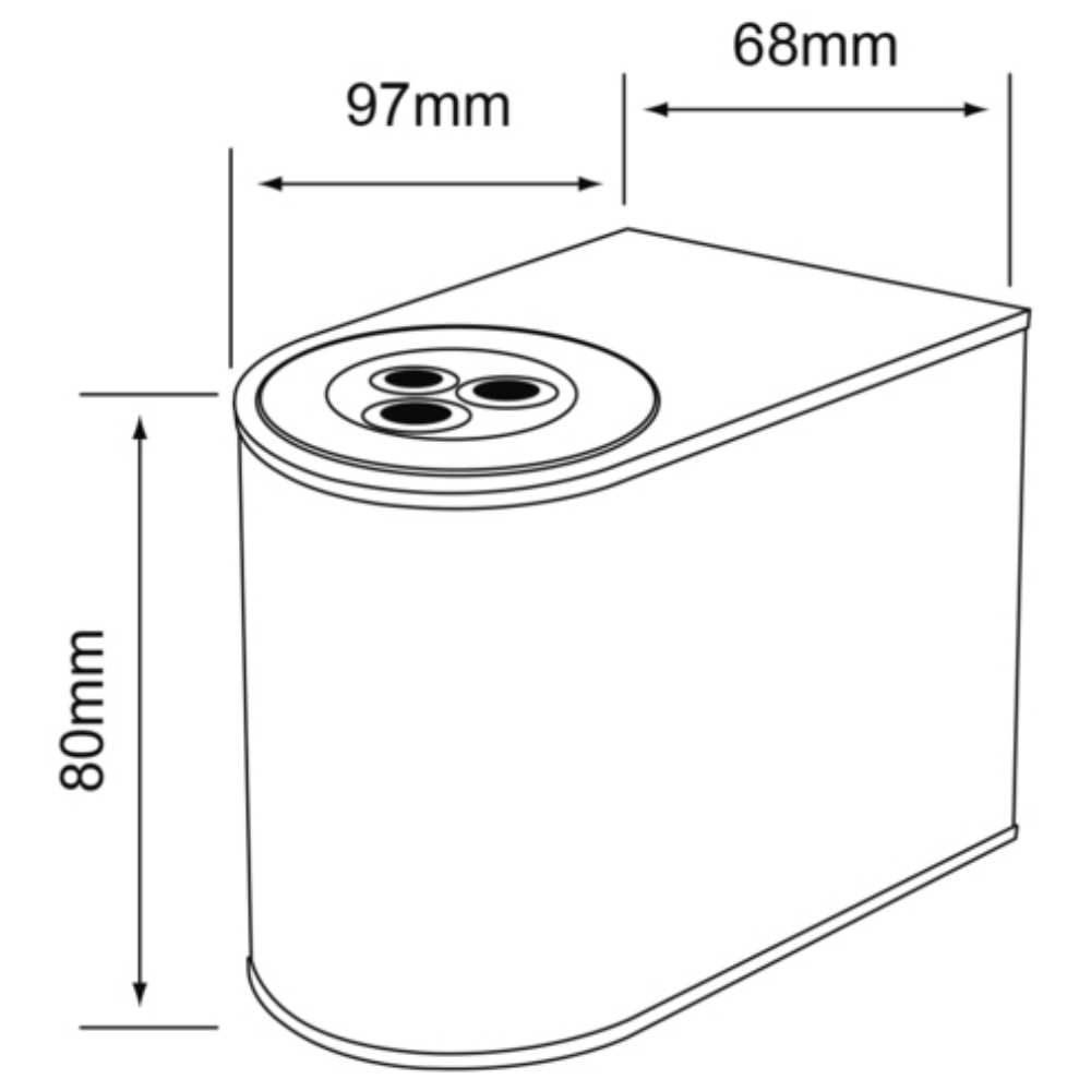 KIT DE 2 PIEZAS DE LAMPARA DE EXTERIOR LED ABIYAN TECNOLITE PARA SOBREPONER 6W LUZ BLANCA NEUTRA