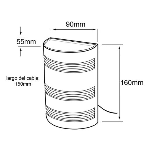 KIT DE 2 PIEZAS DE LAMPARA DE EXTERIOR LED RAVENNE TECNOLITE PARA SOBREPONER 6W LUZ BLANCA NEUTRA