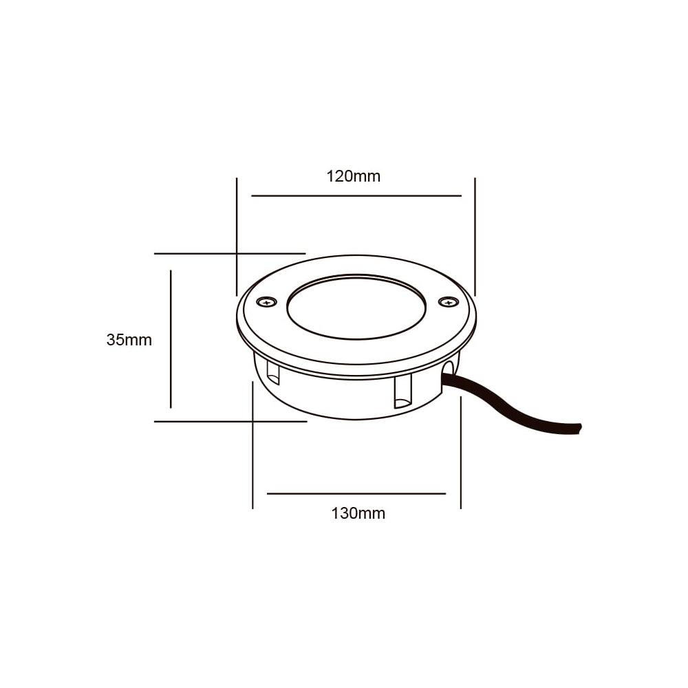 KIT DE 2 PIEZAS DE LÁMPARA DE EXTERIOR LED RUTA TECNOLITE DE PISO EMPOTRABLE 9W LUZ SUAVE CÁLIDA LED INTEGRADO