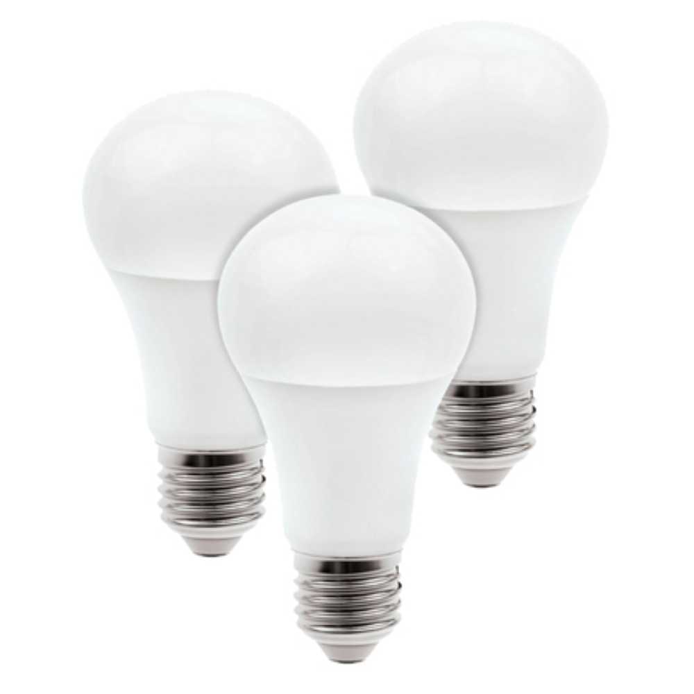 KIT DE TRES FOCOS LED TECNOLITE SMART CCT 7W LUZ BLANCA DINÁMICA BASE E27 COMPATIBLE CON APP MÓVIL Y ASISTENTES DE VOZ