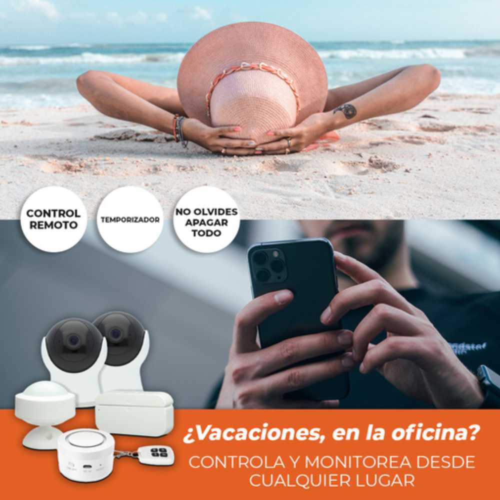 KIT 2 CAMARAS SIRENA SENS/PV SENS MOV CTR MCA TECNOLITE