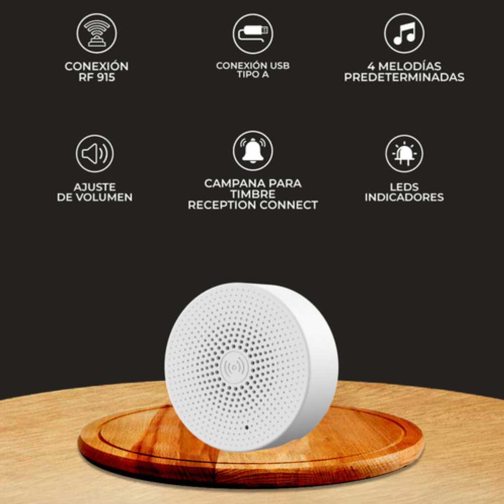 KIT DE 4 PIEZAS DE CHICHARRA INTELIGENTE RECEPCION 2.5W 5VCD IP20 BLANCO