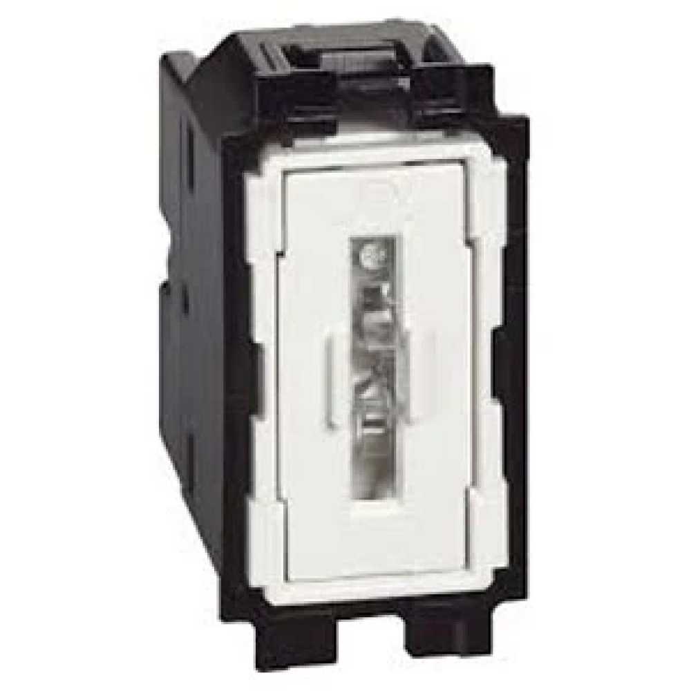 KIT DE 5 INTERRUPTORES SENCILLOS 1 MODULO 1AX 127-250 VOLTS LINEA LIVING NOW COLOR BLANCO CON NEGRO LEGRAND