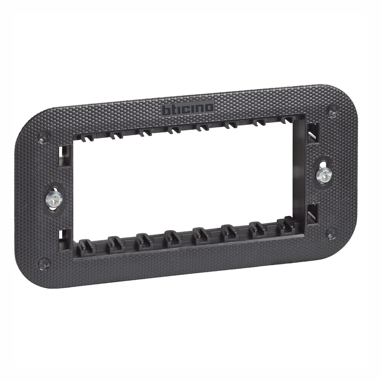 KIT DE 8 SOPORTES 4 MODULOS COLOR NEGRO LINEA LIVING NOW LEGRAND
