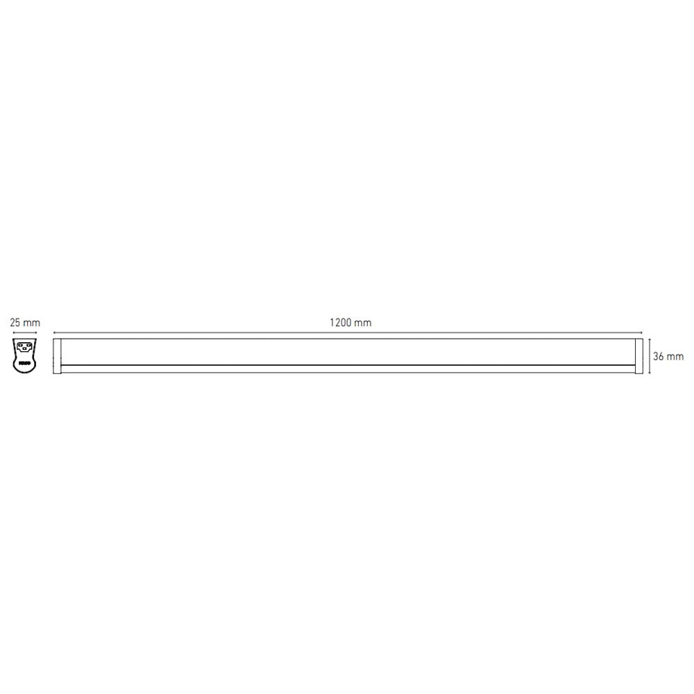 KIT DE 2 LUMINARIOS LINEALES LED BL STICK 21W 100-240 VOLTS 1200MM. DE LARGO LUZ BLANCO CALIDO COLOR BLANCO ELECTROMAG
