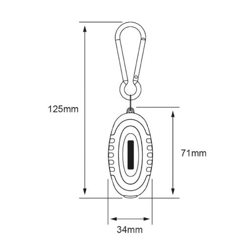 KIT DE 5 PIEZAS DE DOS LINTERNAS LED TECNOLITE CHAIN I PORTATILES TIPO LLAVERO 0.5W LUZ DE DIA BATERIAS INCLUIDAS