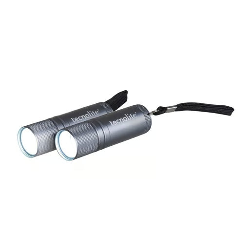 KIT DE 5 PIEZAS DE DOS LINTERNAS LED TECNOLITE CHAIN II PORTATILES 2W LUZ DE DIA BATERIAS INCLUIDAS