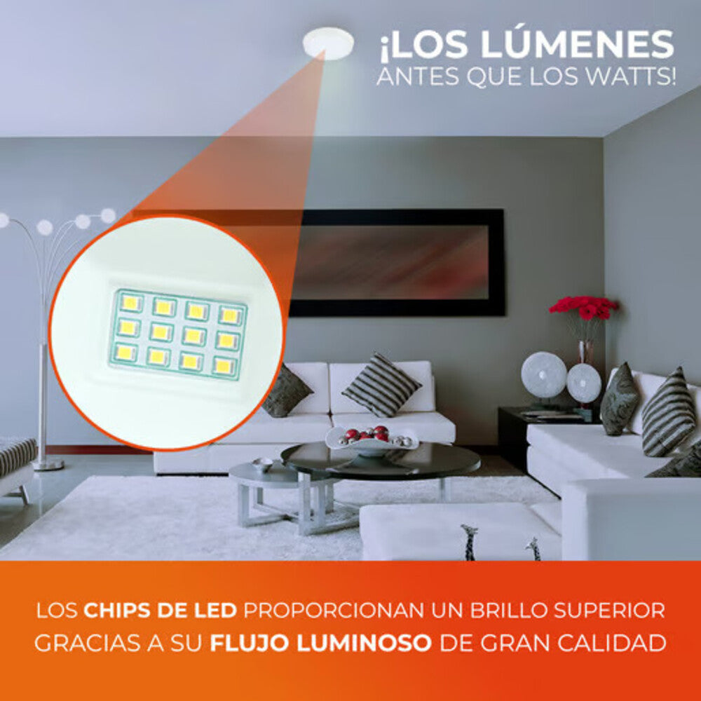 KIT DE 3 PIEZAS DE LÁMPARA DE INTERIOR LED TECNOLITE PADANG PARA SOBREPONER 10W LUZ DE DÍA