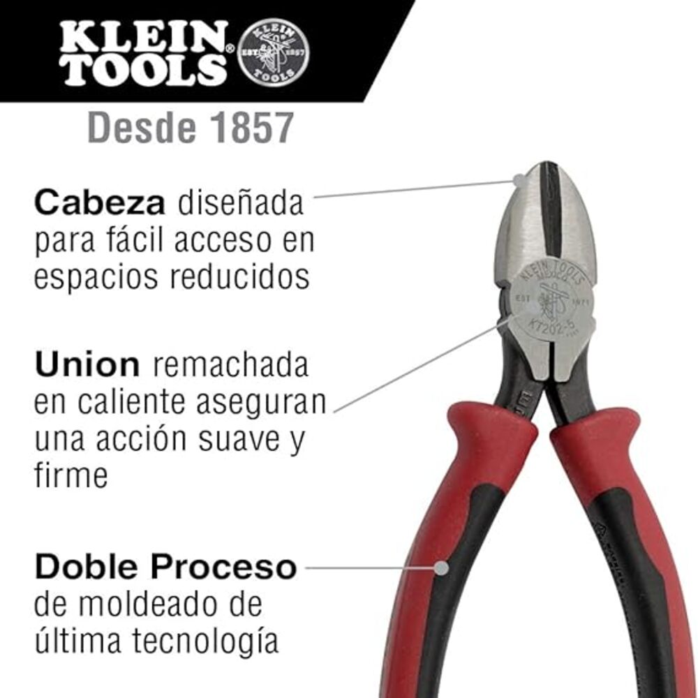 PINZA DE CORTE DIAGONAL 7" USO PESADO KLEIN TOOLS