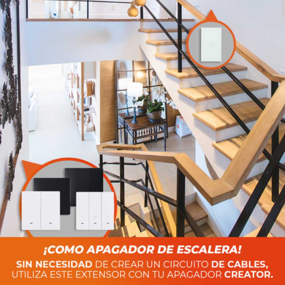 KIT DE 7 PIEZAS DE CONTROL SWITCH 3 INTERRUPTORES C/ATENUADOR S/P .6W 3VCD NEGRO