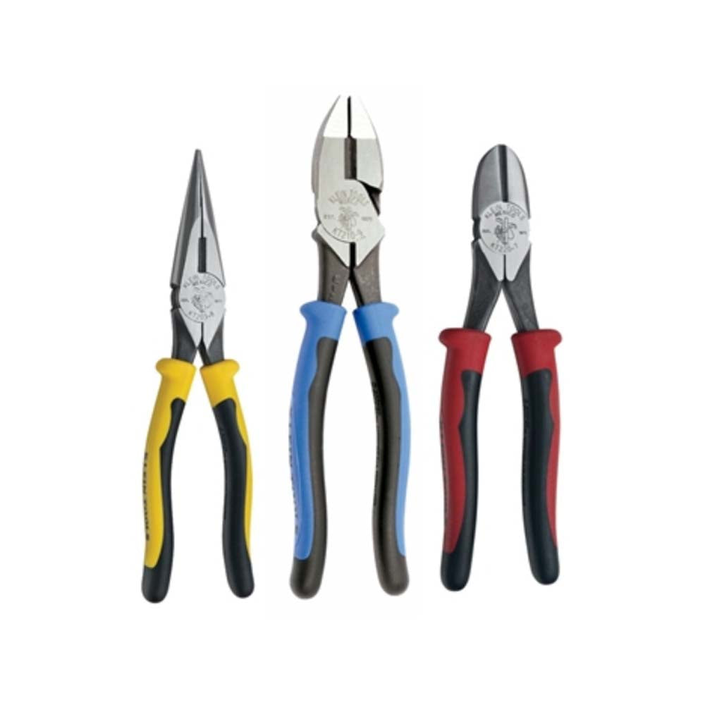 SET PRO DE 3 PINZAS PARA ELECTRICISTA ICLUYE PINZA DE ALTAPALANCA DE 9" CONICA DE CORTE DE 8" CORTE DIAGONAL 7"