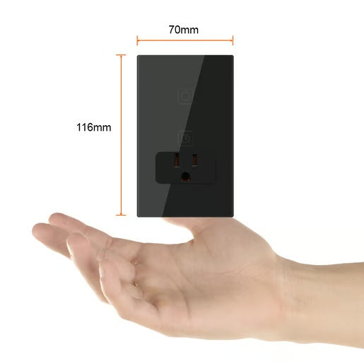 KIT DE 2 PIEZAS DE SWITCH SMART 1C + SMART PLUG 16A NEGRO