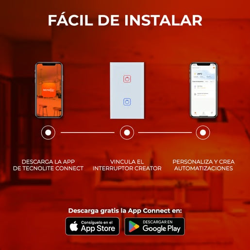 KIT DE 2 PIEZAS DE INTERRUPTOR 2C WIFI S/NEUTRO COLOR BCO