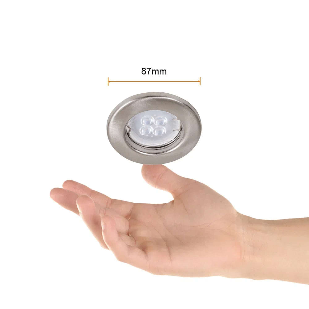 KIT DE 24 PIEZAS DE LAMPARA DE INTERIOR EMPOTRABLE ALEZIO TECNOLITE POTENCIA MAXIMA 50W BASE GX5.3 COMPACTO FOCO MR16 NO INCLUIDO SATINADO