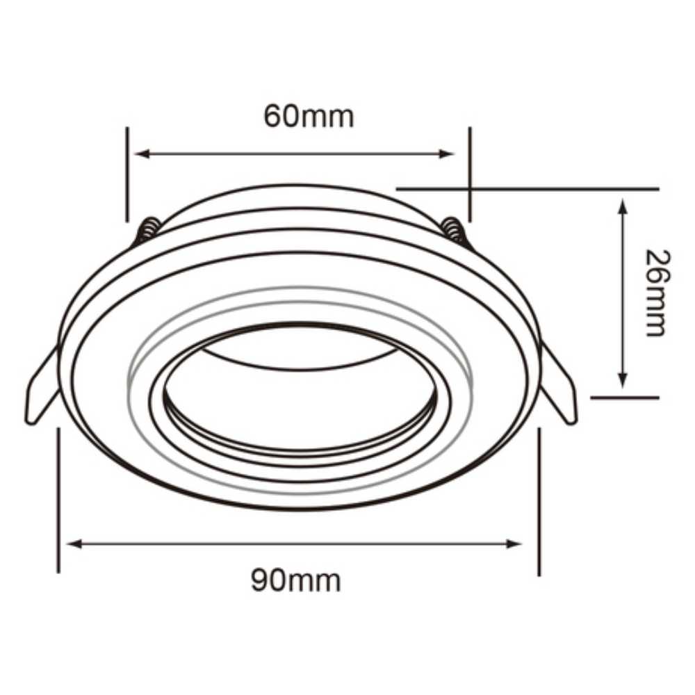 KIT DE 6 PIEZAS DE LAMPARA DE INTERIOR EMPOTRABLE ENIF TECNOLITE POTENCIA MAXIMA 50W BASE GX5.3 FOCO MR16 NO INCLUIDO