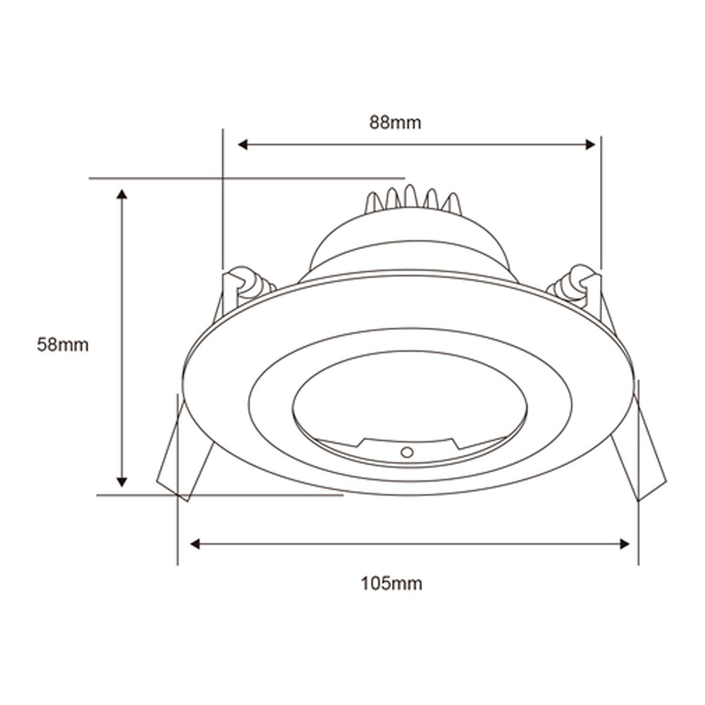 KIT DE 7 PIEZAS DE LAMPARA DE INTERIOR EMPOTRABLE APRICA TECNOLITE POTENCIA MAXIMA 50W BASE GX5.3 FOCO MR16 NO INCLUIDO NEGRO