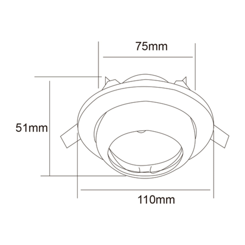 KIT DE 13 PIEZAS DE LAMPARA EMPOTRABLE TECNOLITE ACARI COMPACTO 50W BASE GX5.3 BLANCO