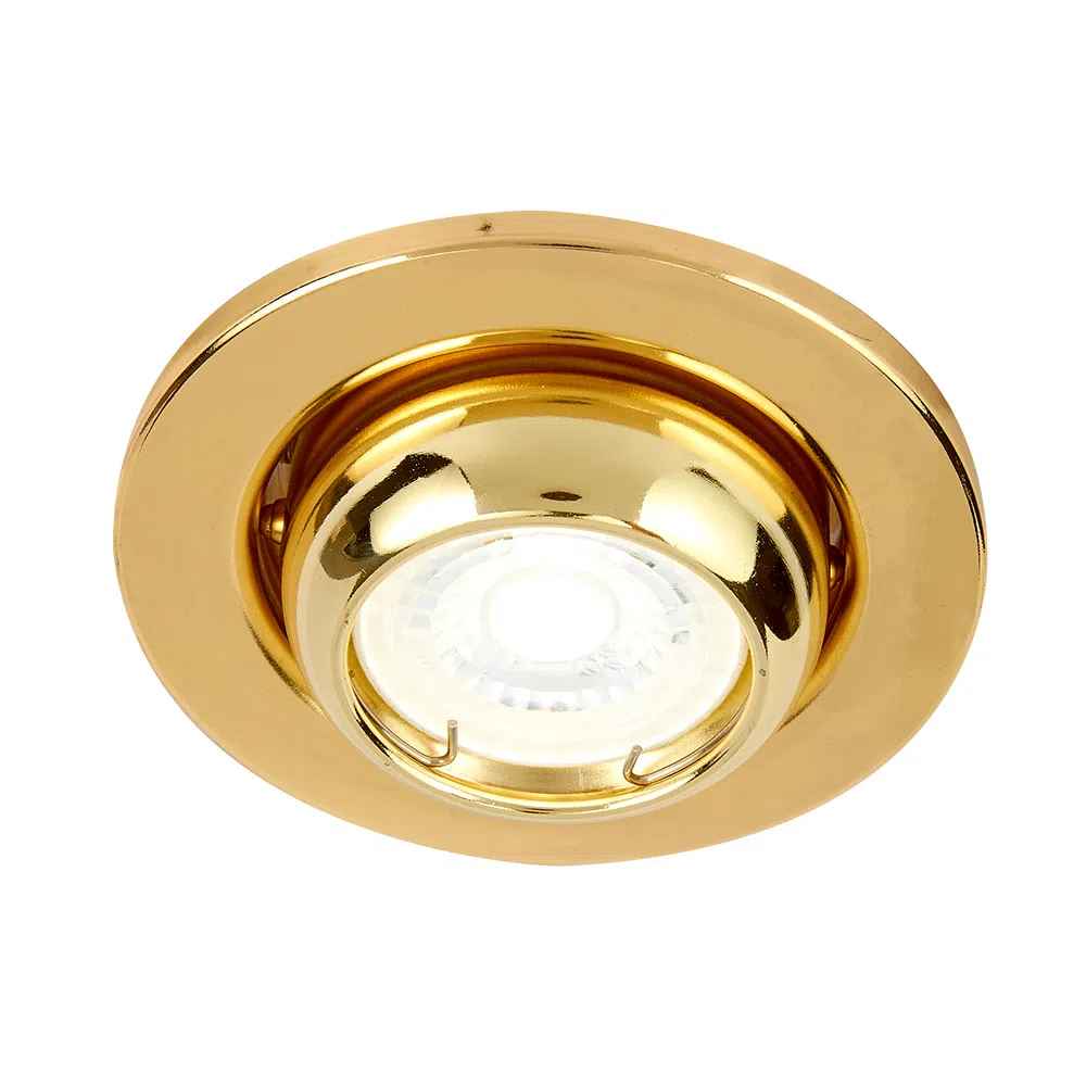 KIT DE 9 PIEZAS DE LÁMPARA EMPOTRABLE TECNOLITE ACARI COMPACTO 50W BASE GX5.3 LATÓN