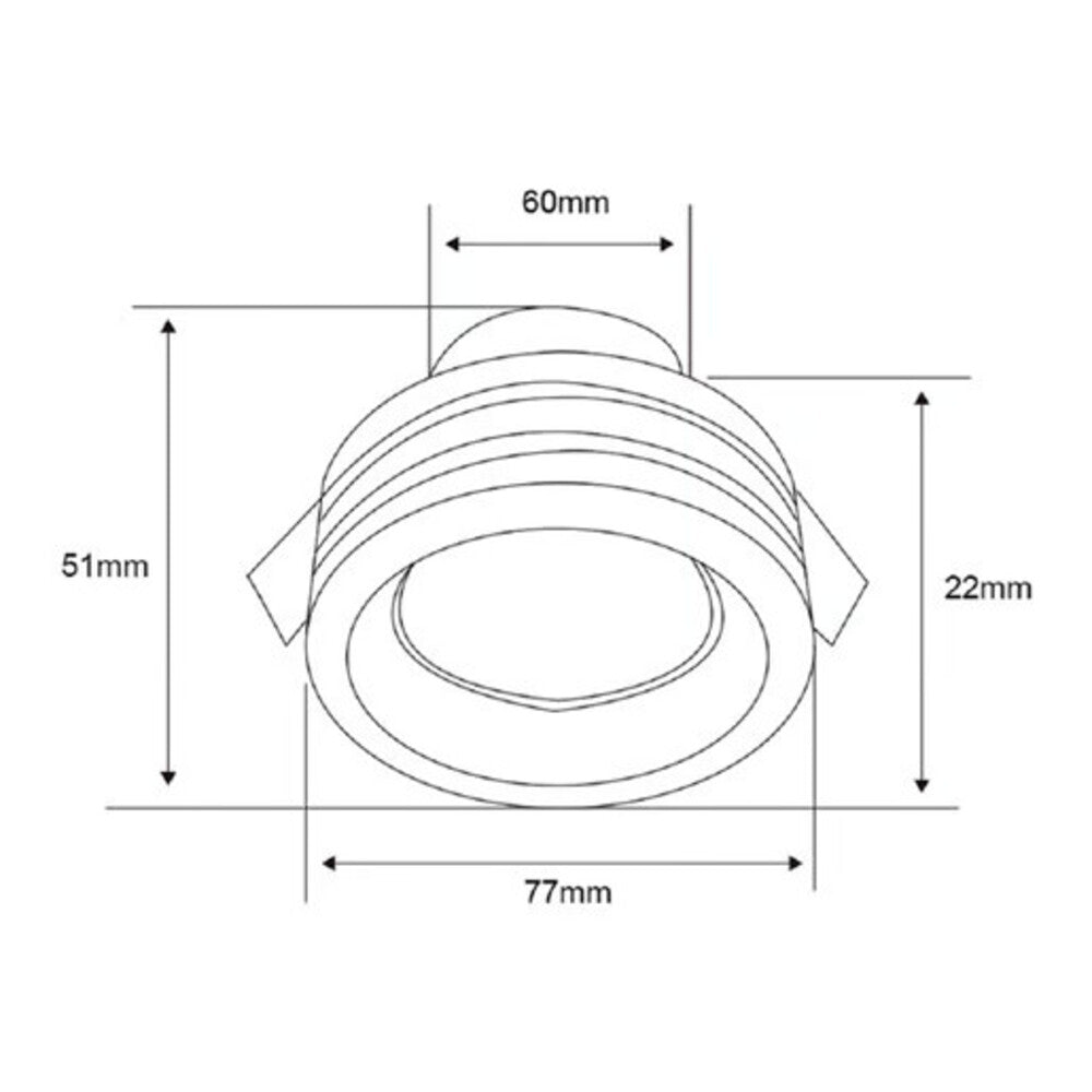 KIT DE 6 PIEZAS DE LÁMPARA EMPOTRABLE TECNOLITE BADESI 50W BASE G53