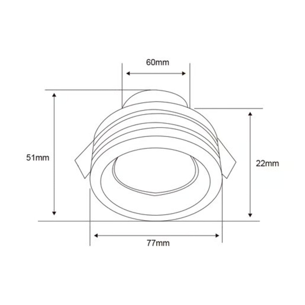 KIT DE 6 PIEZAS DE LÁMPARA EMPOTRABLE TECNOLITE BADESI 50W BASE G53
