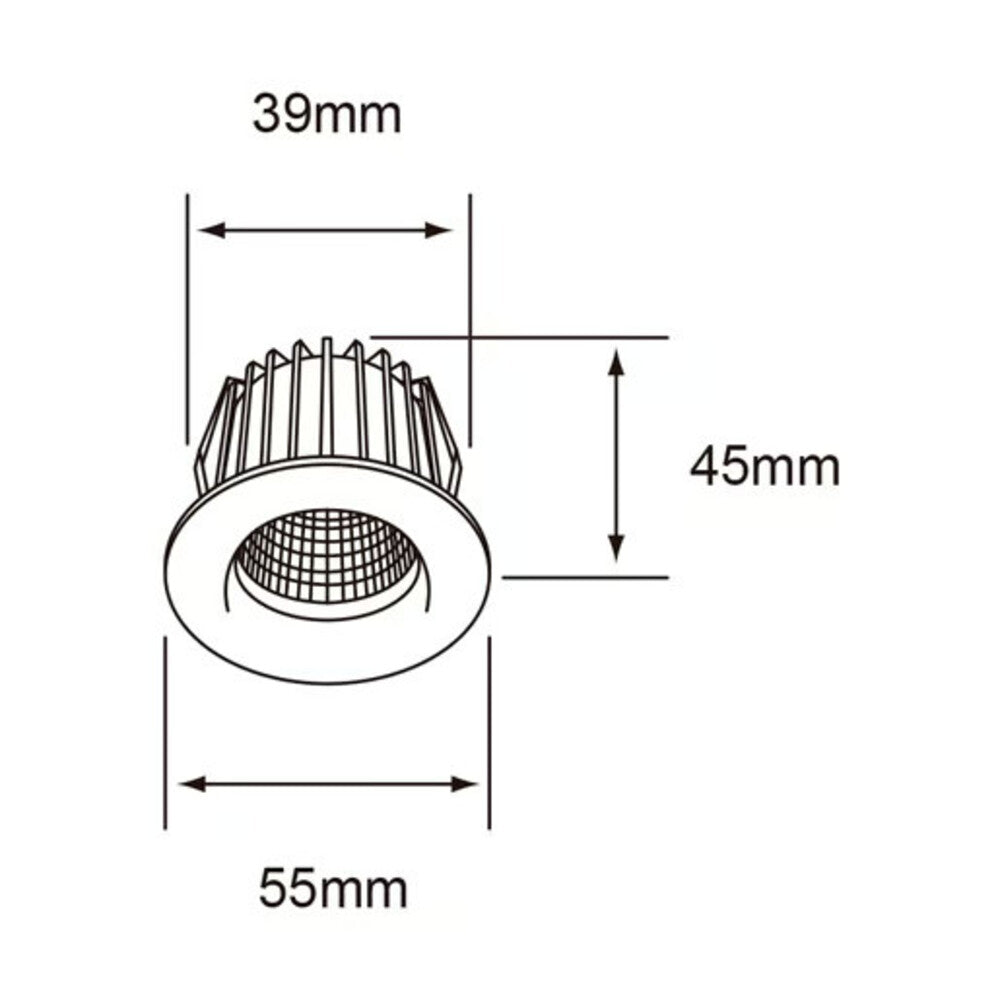 KIT DE 4 PIEZAS DE LÁMPARA DE INTERIOR EMPOTRABLE LED ADELAIDE TECNOLITE 4W LUZ SUAVE CÁLIDA BLANCO