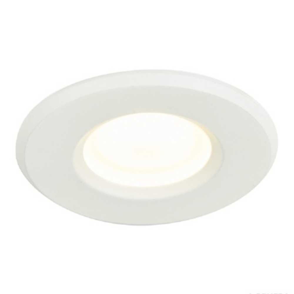KIT DE 2 PIEZAS DE LÁMPARA DE INTERIOR LED EMPOTRABLE NINFA TECNOLITE 6.5W LUZ SUAVE CÁLIDA A PRUEBA DE VAPOR LED INTEGRADO BLANCO