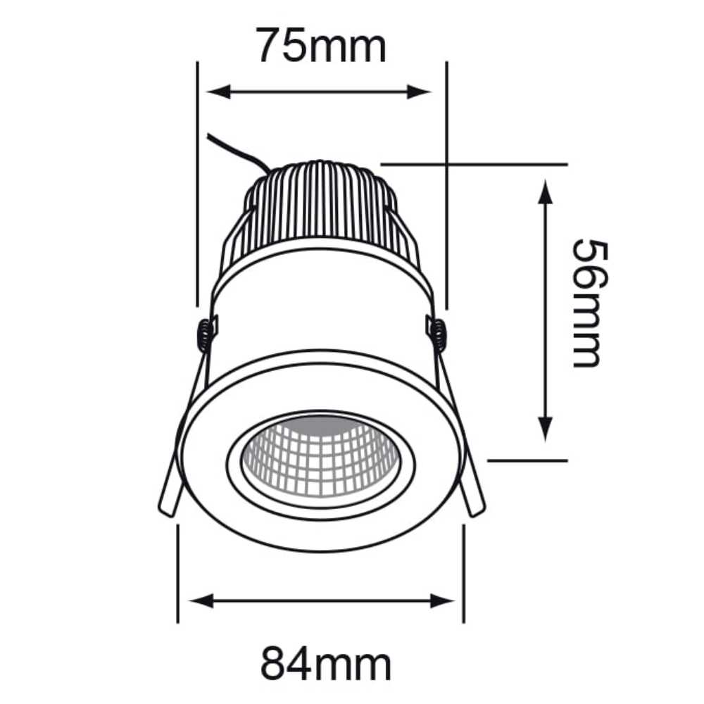 KIT DE 2 PIEZAS DE LÁMPARA DE INTERIOR LED EMPOTRABLE NINFA TECNOLITE 6.5W LUZ SUAVE CÁLIDA A PRUEBA DE VAPOR LED INTEGRADO BLANCO