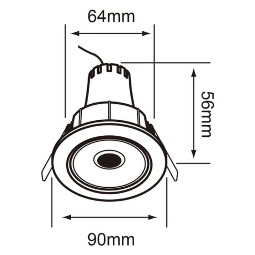 KIT DE 12 PIEZAS DE LAMPARA EMPOTRABLE TECNOLITE NAOS 3.5W LUZ DE DIA NO ATENUABLE