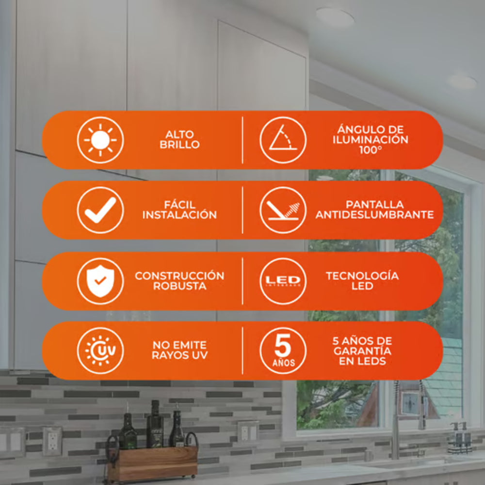 KIT DE 7 PIEZAS DE LÁMPARA DE INTERIOR EMPOTRABLE LED NOVA TECNOLITE NO ATENUABLE LED INTEGRADO 11W LUZ SUAVE CÁLIDA