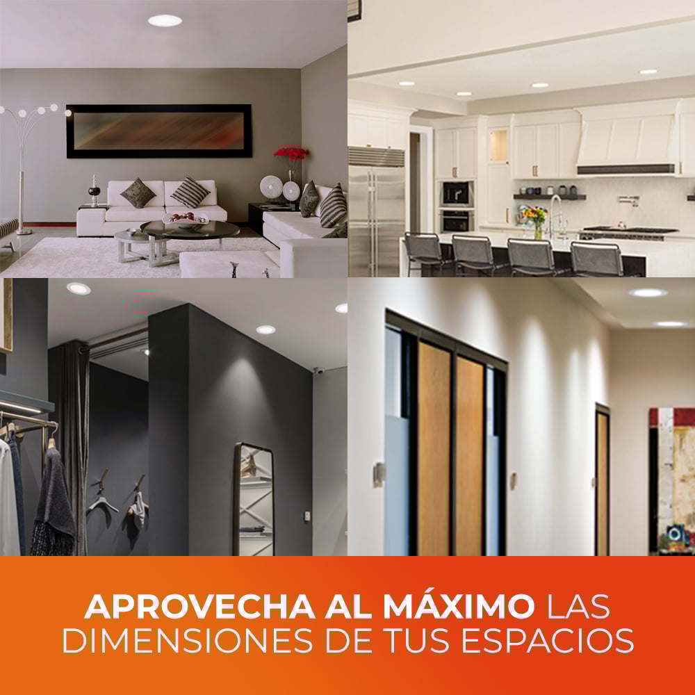 KIT DE 7 PIEZAS DE LÁMPARA DE INTERIOR EMPOTRABLE LED NOVA TECNOLITE NO ATENUABLE LED INTEGRADO 11W LUZ BLANCA NEUTRA