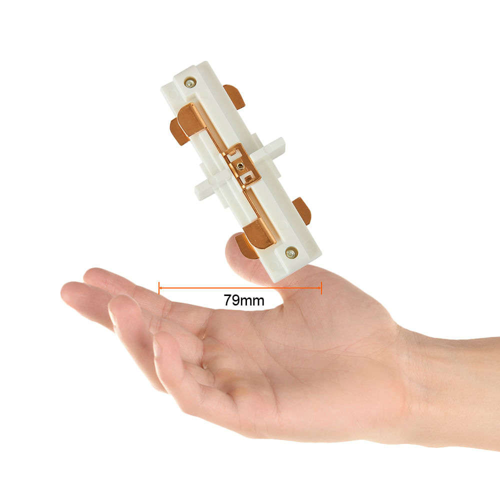 KIT DE 22 PIEZAS DE CONECTOR RECTO PARA RIEL DE SPOT TECNOLITE CONECTOR I COLOR BLANCO 3 HILOS