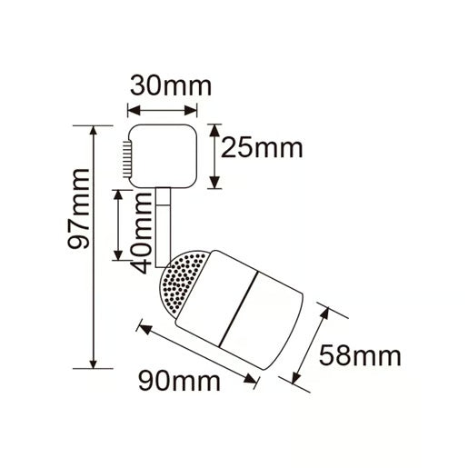 KIT DE 5 PIEZAS DE SPOT DE RIEL BELLAGIO I TECNOLITE DIRIGIBLE 50W BASE GU10 NO INCLUYE FOCO SATINADO