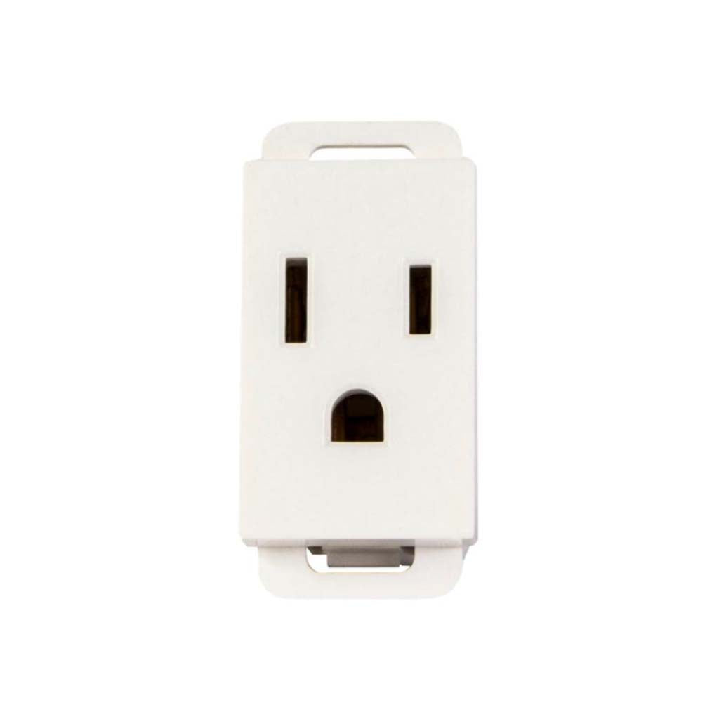 RECEPTACULO 1 MODULO STALO & KRISTALO 1/3 BLANCO 15A 127/250V