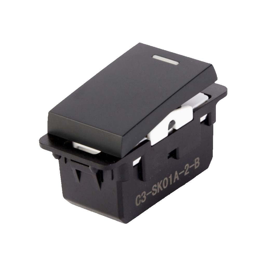 INTERRUPTOR STALO & KRISTALO SEN 1/3 NEGRO MATE 10A-250VCA