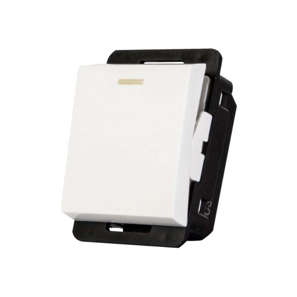 INTERRUPTOR STALO & KRISTALO SENCILLO 1/2 BLANCO 10A 125V