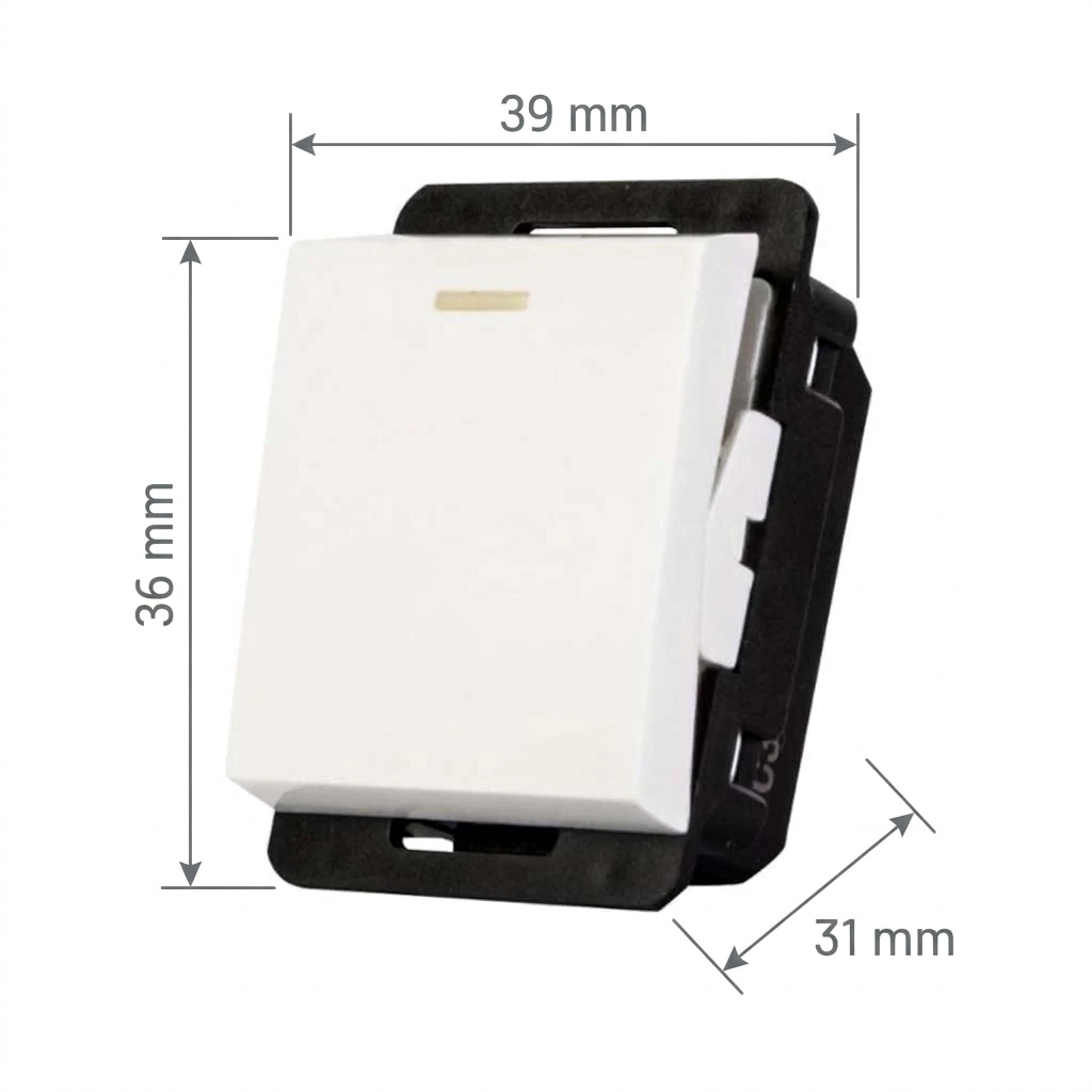 INTERRUPTOR 3 VIAS STALO & KRISTALO 1/2 BLANCO 10A 250V
