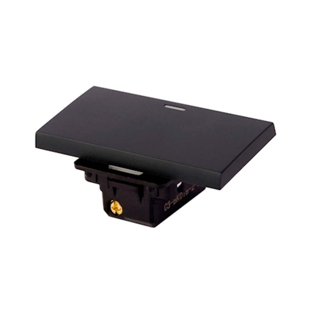 INTERRUPTOR 3VIAS STALO & KRISTALO 3/3 NEGRO MATE 10A-250VCA