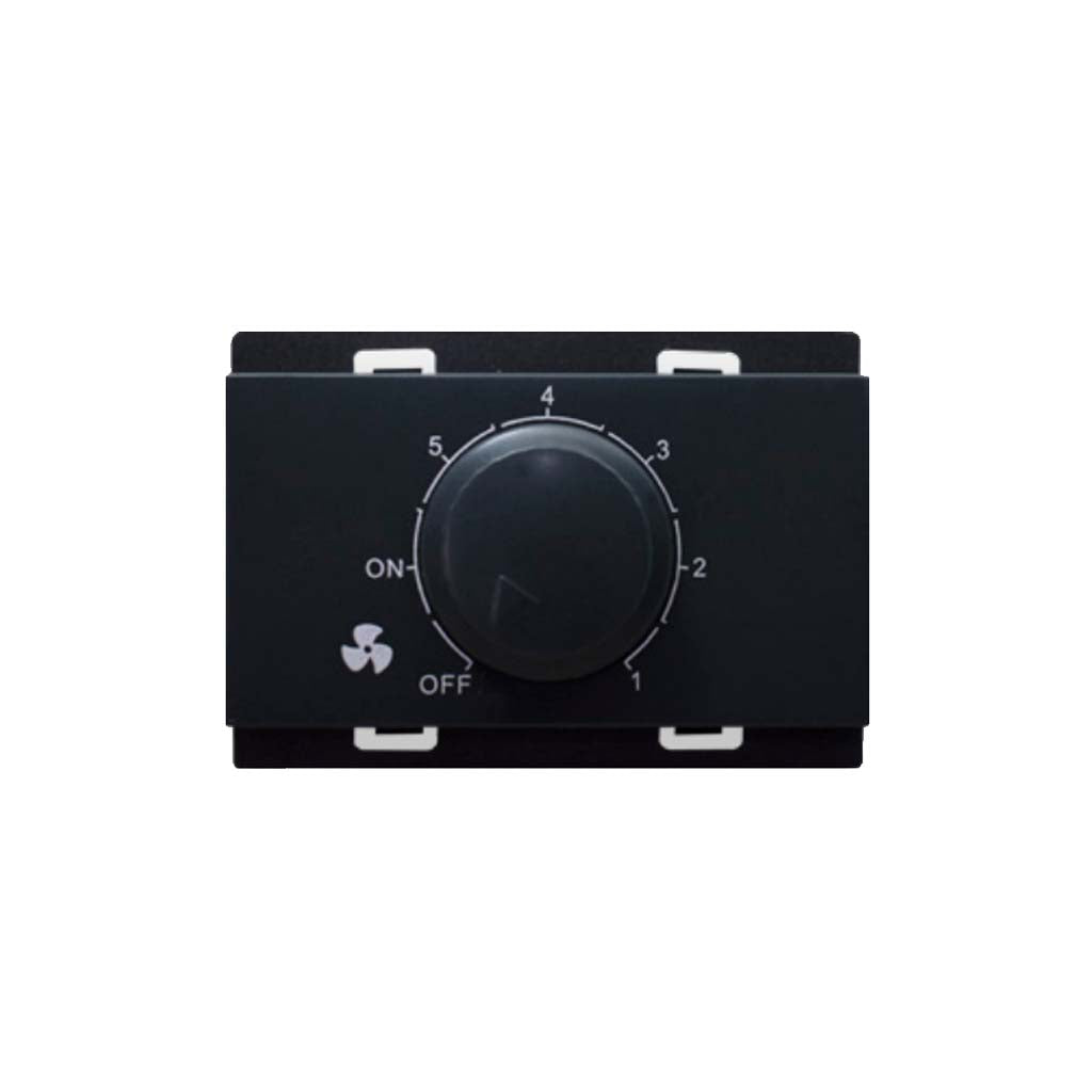 CONTROL DE VENTILADOR S&K 3/3 NEGRO MATE 300W 120VAC