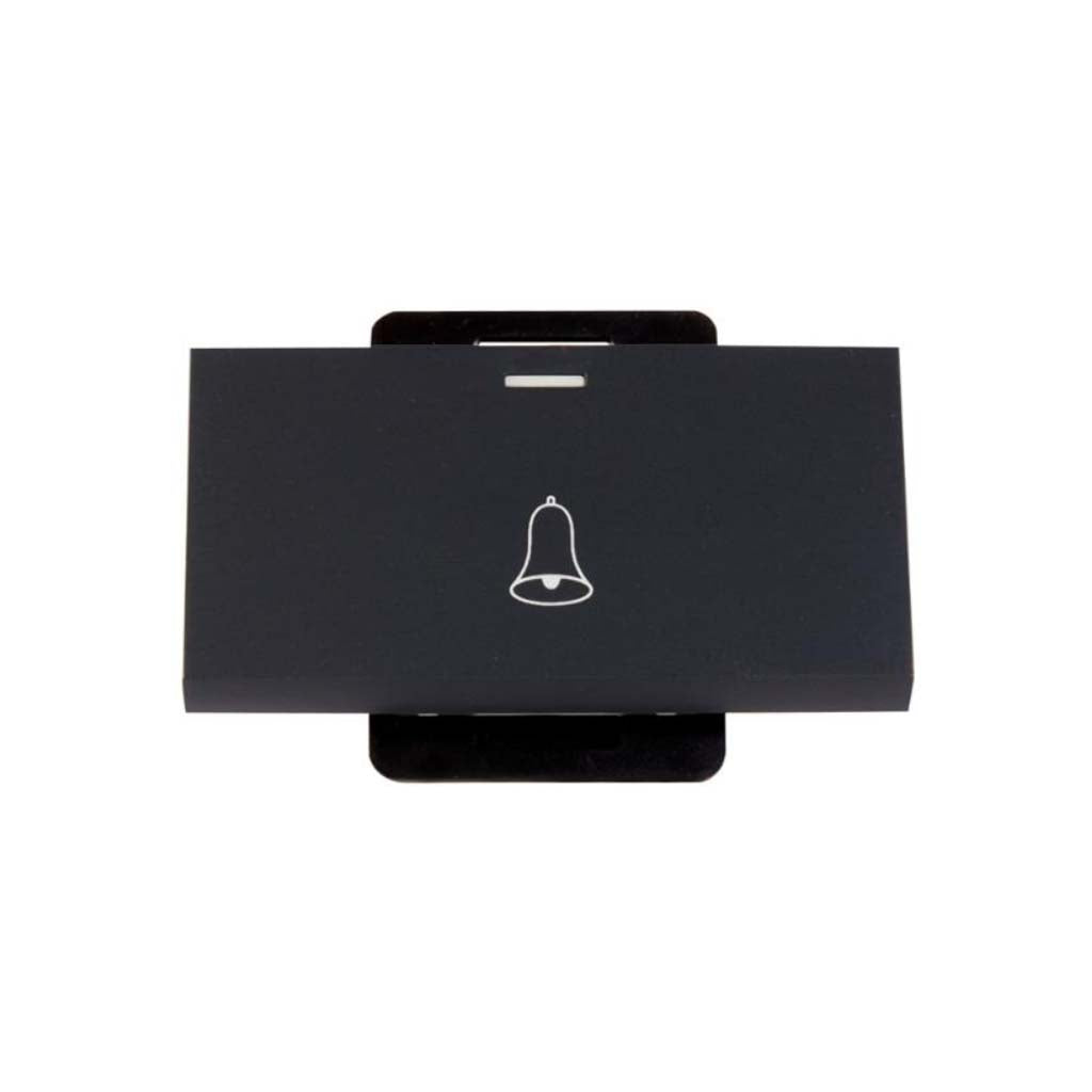 INTERRUPTOR STALO & KRISTALO PULSADOR 3/3 NEGRO MATE 10A 250V