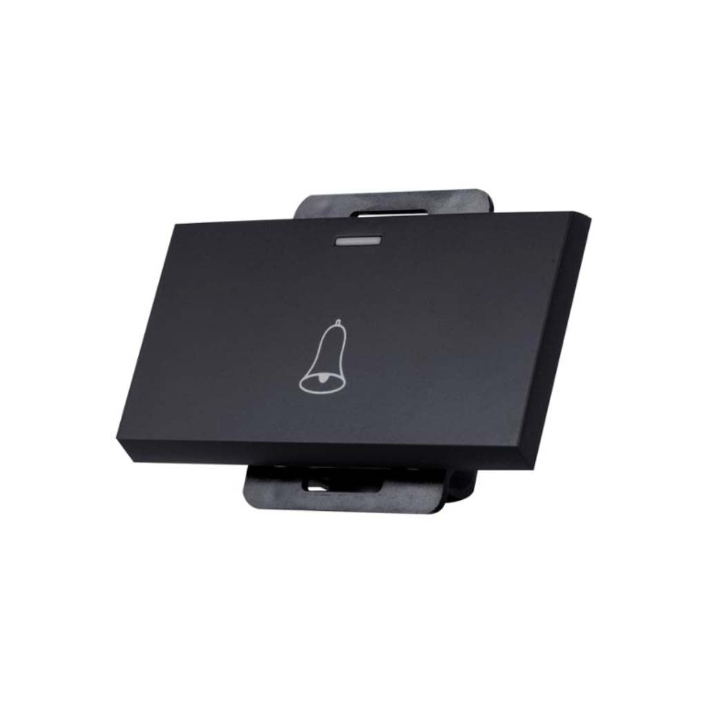 INTERRUPTOR STALO & KRISTALO PULSADOR 3/3 NEGRO MATE 10A 250V