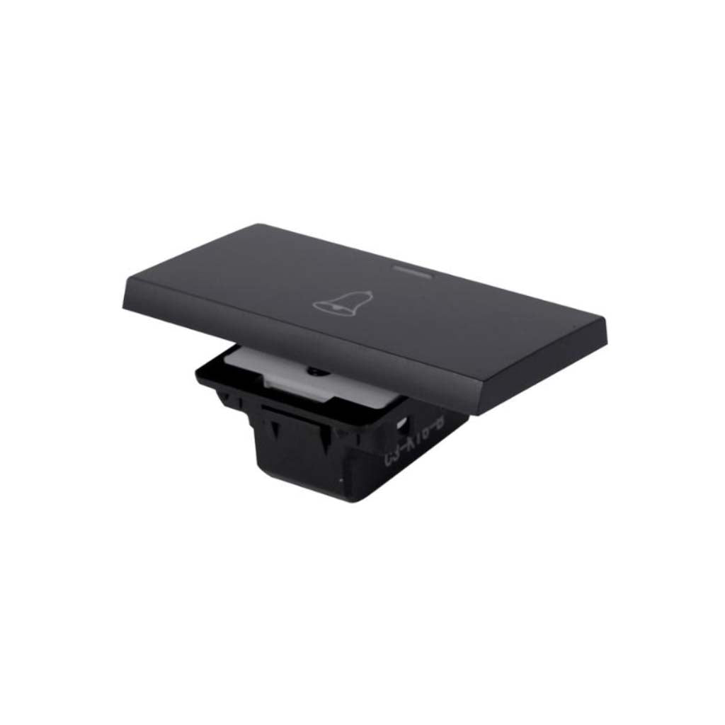 INTERRUPTOR STALO & KRISTALO PULSADOR 3/3 NEGRO MATE 10A 250V