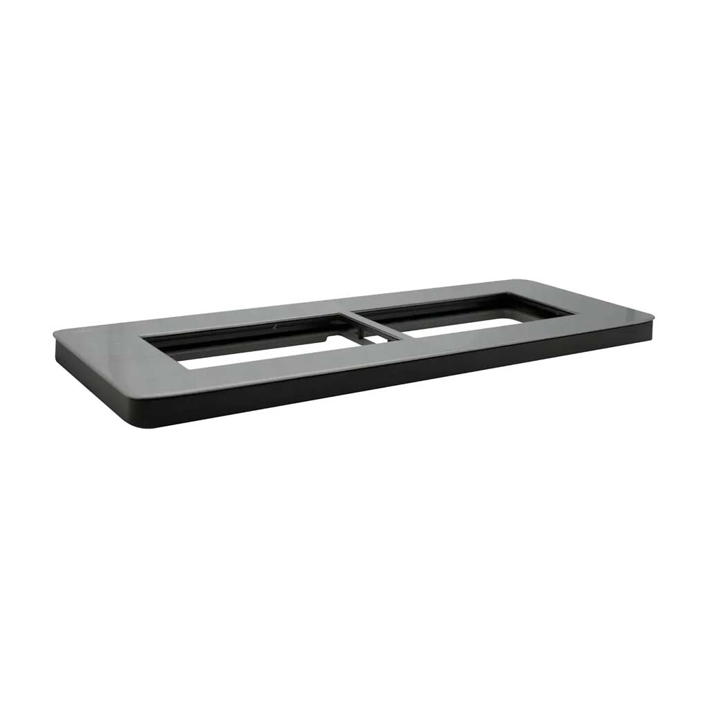 PLACA ACERO STALO P/6 MODULOS 1/3 HORIZONTAL