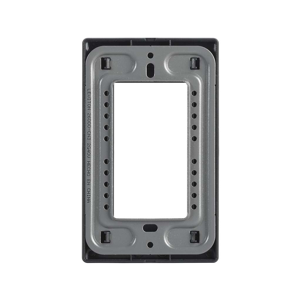 PLACA PLASTICA STALO NEGRO 1 MODULO 1/3 NEGRO MATE