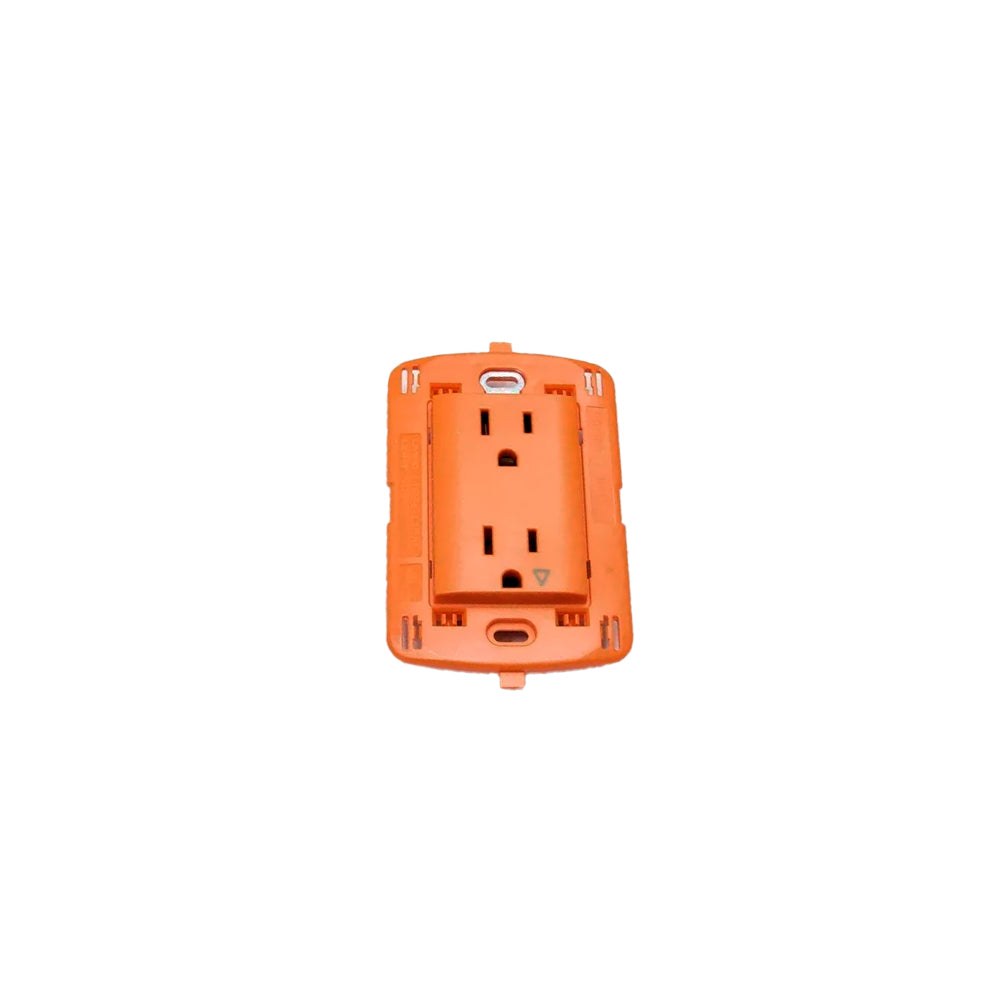TOMACORRIENTE DUPLEX TIERRA AISLADA NARANJA 15A/127V. L4188IG